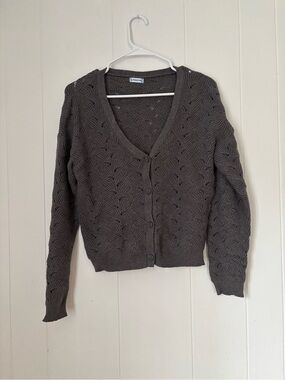 Mayoral Charcoal Knit Button-Front Cardigan